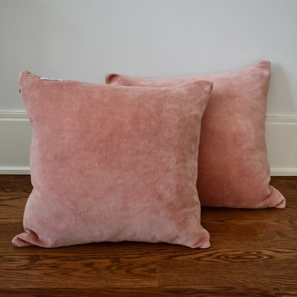 Woven Nook Dusty Rose Velvet Pillow Cover - Picture 3 of 3